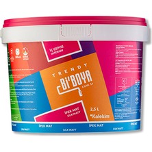 Bi'Boya İpek Mat Trendy Su Bazlı Silinebilir ve Kokusuz İç Cephe Duvar Boyası Beyaz 2.5 Lt