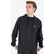 Lescon Siyah Erkek Fermuarlı Kapüşonlu Sweatshirt 23N-1139