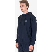 Lescon Lacivert Erkek Fermuarlı Kapüşonlu Sweatshirt 23N-1139