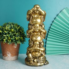 Elifeshop Görmedim Duymadım Bilmiyorum Buda Heykeli Biblo Hediyelik Dekoratif Ürün Konsol Vitrin Masa Süsü