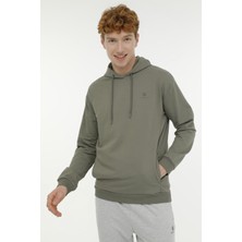 Lumberjack M-SN73 Basıc Hoodie 3fx Haki Erkek Sweatshirt