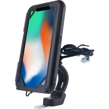 Tristar Suporte Xl  USB Bağlantılı Motosiklet Bisiklet Telefon Tutucu Su Geçirmez 5.5-7.0 Inç Arası