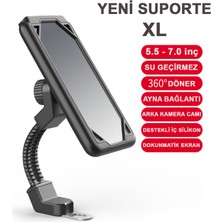 Tristar Suporte Xl Motosiklet Telefon Tutucu Bisiklet Telefon Tutucu Su Geçirmez 5.5-7.0 Inç Arası