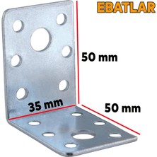 Nzb Mobilya Dolap Köşe Bağlantı Sabitleme L Demir Köşebent Gönye 50X50X35 mm (10 Adet)