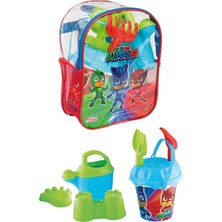 ToXA Sırt Çantalı 8 Parça Pj Masks Plaj Deniz Kum Kovası Kova Seti Pijamaskeliler Lisanslı Oyuncak 03502