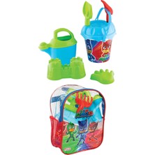 ToXA Sırt Çantalı 8 Parça Pj Masks Plaj Deniz Kum Kovası Kova Seti Pijamaskeliler Lisanslı Oyuncak 03502