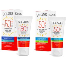 Solaris Tüm Cilt Tipleri İçin Güneş Kremi Spf 50+ 50 ml ve Yaşlanma Karşıtı Güneş Kremi Spf 50+ 50 ml