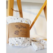 Tiny Plans %100 Pamuklu Yıldız Desen Lastikli Bebek & Çocuk Çarşaf - Yastık Kılıfı Takımı