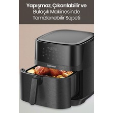 Goldmaster Palmi Sıcak Tutma Özellikli 7 Litre Geniş Xxl Dokunmatik 10 Ön Ayarlı Airfryer Sıcak Hava Fritözü