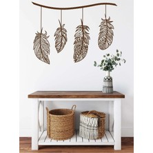 Kt Grup Boho Kuş Tüyleri Duvar Sticker