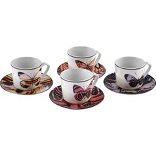 Karaca Kelebek 4 Kişilik Kahve Fincan Takımı 80 ml