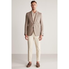 Hemington Keten-Yün Karışım Kum Rengi Yazlık Blazer Ceket