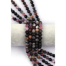 Alibaba Doğaltaş Turmalin Doğal Taş Dizi 8 mm Fasetli Küre Kesim