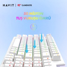 Havit Gamenote KB885L Rgb Backlit Gaming Mekanik Klavye Profesyonel Gasket