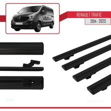 AccessoryPart Renault Trafic 2014 ve Sonrası ile Uyumlu Basıc Model Ara Atkı Tavan Barı Siyah 4 Adet