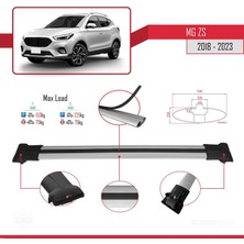 Mg Zs 2018 ve Sonrası ile Uyumlu Fly Model Ara Atkı Tavan Barı Gri