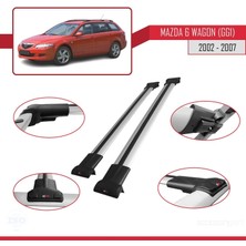 AccessoryPart Mazda 6 (Gg1) 2002-2007 Arası ile Uyumlu Fly Model Ara Atkı Tavan Barı Gri