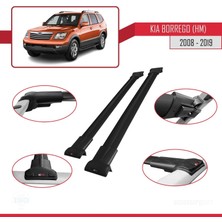 Kia Borrego (Hm) 2008-2019 Arası ile Uyumlu Fly Model Ara Atkı Tavan Barı Siyah
