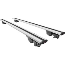 AccessoryPart Fiat Sedici 2006-2014 Arası ile Uyumlu Hook Model Anahtar Kilitli Ara Atkı Tavan Barı Gri