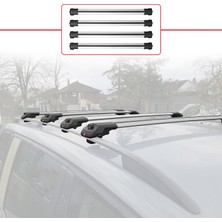 Citroen Berlingo 2008-2018 Arası ile Uyumlu Ace-1 Ara Atkı Tavan Barı Gri 4 Adet Bar