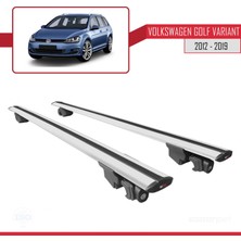 AccessoryPart Volkswagen Golf Varıant (Mk7-5g) 2012-2019 Arası ile Uyumlu Hook Model Anahtar Kilitli Ara Atkı Tavan Barı Gri