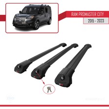 Ram Promaster City 2015 ve Sonrası ile Uyumlu Ace-1 Ara Atkı Tavan Barı Siyah 3 Adet Bar