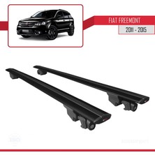 Fiat Freemont 2011 ve Sonrası ile Uyumlu Hook Model Anahtar Kilitli Ara Atkı Tavan Barı Siyah