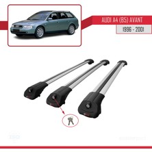 Audi A4 Avant (B5) 1996-2001 Arası ile Uyumlu Ace-1 Ara Atkı Tavan Barı Gri 3 Adet Bar