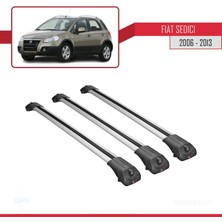 AccessoryPart Fiat Sedici 2006-2013 Arası ile Uyumlu Ace-1 Ara Atkı Tavan Barı Gri 3 Adet Bar