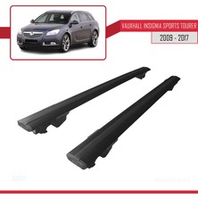 Vauxhall Insignia Sports Tourer 2009-2017 Arası ile Uyumlu Hook Model Anahtar Kilitli Ara Atkı Tavan Barı Siyah