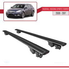 Vauxhall Insignia Sports Tourer 2009-2017 Arası ile Uyumlu Hook Model Anahtar Kilitli Ara Atkı Tavan Barı Siyah