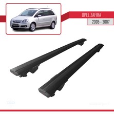 AccessoryPart Opel Zafira 2005-2007 Arası ile Uyumlu Hook Model Anahtar Kilitli Ara Atkı Tavan Barı Siyah