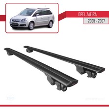 AccessoryPart Opel Zafira 2005-2007 Arası ile Uyumlu Hook Model Anahtar Kilitli Ara Atkı Tavan Barı Siyah