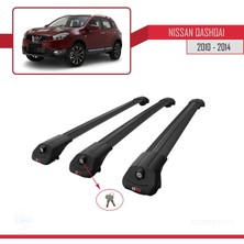 AccessoryPart Nissan Qashqai 2010-2014 Arası ile Uyumlu Ace-1 Ara Atkı Tavan Barı Siyah 3 Adet Bar