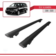 AccessoryPart Seat Alhambra 2010-2020 Arası ile Uyumlu Hook Model Anahtar Kilitli Ara Atkı Tavan Barı Siyah