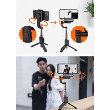 Coverzone Akıllı Telefonlar Için Gimbal Stabilizator Ultra Hafif 195 Gram Dahili Batarya 460 Mah 360 Derece Dönebilen Başlık Android iPhone Gimbal Katlanabilir Video Kaydı Için Sabitleyici Isteady Q