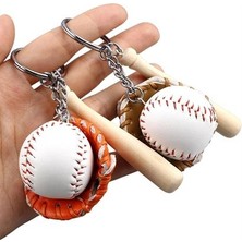 Roichill Gerçekçi Beyzbol Tasarımlı Şık Anahtarlık Kolye Çanta Süsü Baseball Keychain