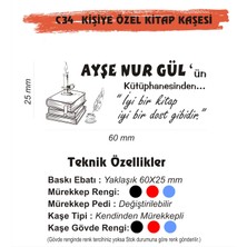 Kaşem Kitap Kurtlarına ve Kişiye Özel Kitap Mühürü Kitap Kaşesi C34
