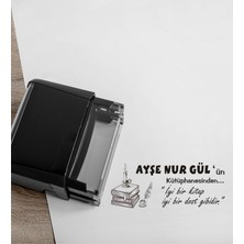Kaşem Kitap Kurtlarına ve Kişiye Özel Kitap Mühürü Kitap Kaşesi C34
