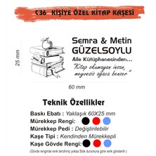 Kaşem Kitap Kurtlarına ve Kişiye Özel Kitap Mühürü Kitap Kaşesi C36