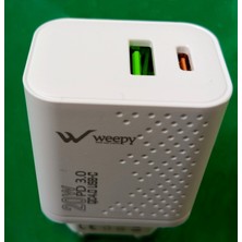 Weepy WPY-PD35 USB ve Type-C Çıkışlı Şarj Başlığı 20W/3A