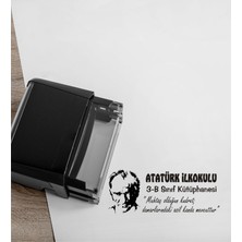 Kaşem Atatürk Temalı Kişiye Özel Kitap Mühürü Kitap Kaşesi C51