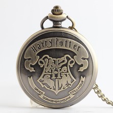 Keyfim Shop Kişiye Özel Retro  Harry Potter Kabartmalı Quartz Köstekli Saat