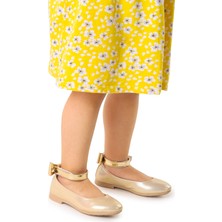Kiko Kids Ankle Vakko Cırtlı Kız Çocuk Fiyonklu Babet Ayakkabı Bilekten Bağlamalı
