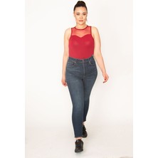 Şans Kadın Lacivert 5 Cep Likralı Süper Skinny Jean Pantolon 65N35381