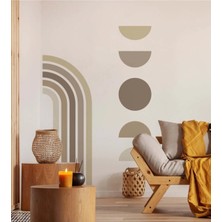 Kt Grup Boho Yarım Kemer ve Daireler Duvar Sticker Seti