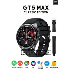 Byrtech Gt5 Max 46 mm Gps/nfc/siri Destekli Çelik Kordonlu Klasik Akıllı Saat