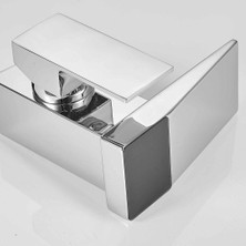 Rena Design Dijital Sıcaklık Göstergeli Krom Lavabo Bataryası Musluğu Çiftgirişli Krom Armatür Sayaç Ekran Yeni