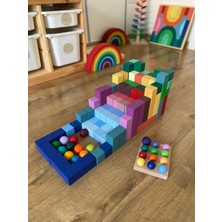 Root Wooden Toys Ahşap Oyuncak Waldorf Oyuncak Piramit Küp Set