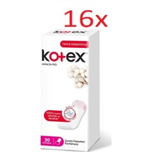 Kotex Günlük Ped Normal Tekli Paket 20 Ped x 16 Paket